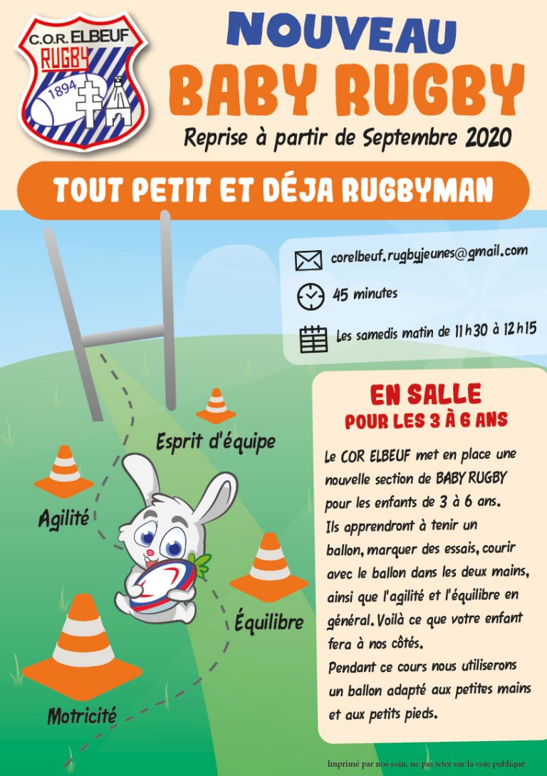 Throw Baby Rugby Baby Rugby - COR elbeuf rugby